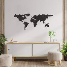 muurdecoratie wereldkaart