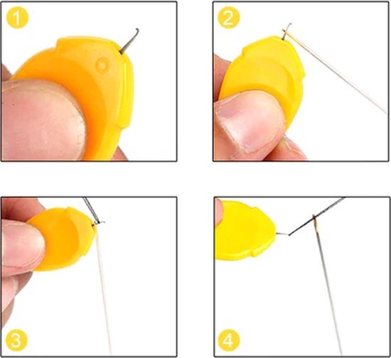 draad in naald steken