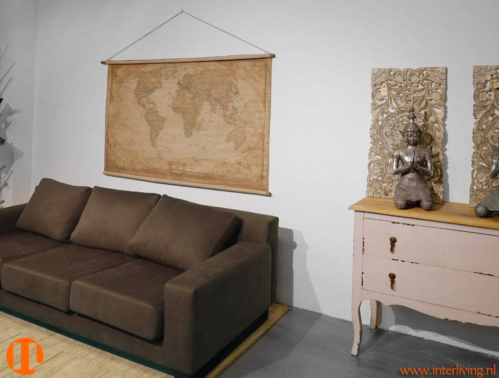 wereldkaart muurdecoratie