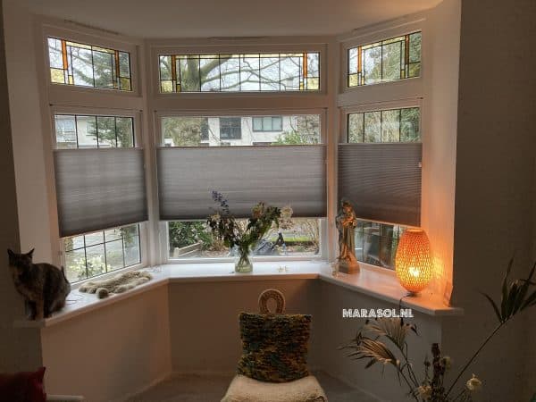 dubbele plissé gordijnen